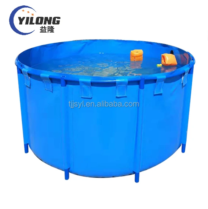 thicker durable customized round pvc tarpaulin portable koi breeding pond fish farming tank