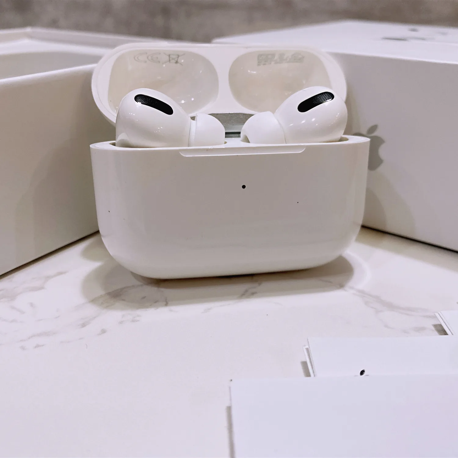  Топ прозрачный 1:1 настоящий серийный номер Apple Airpods наушники pro Наушники-вкладыши TWS с подавление шума беспроводные для