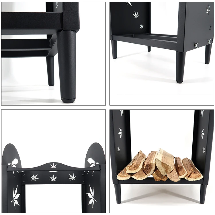 Firewood metal rack fireplace log holder fireplace pit wood firewood
