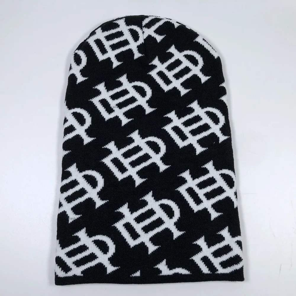 OEM fashion high quality acrylic knit unisex one hole full face masque winter ski mask for men custom  jacquard 2 colour balac