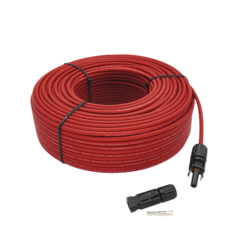 PV Wire 10 AWG Solar Cable Power Connection DC for Panel Type Ring Length Jackery Extension