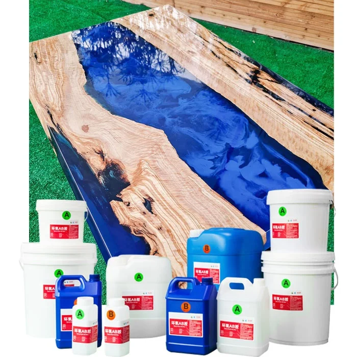 New Fashion Clear Epoxy Resin AB Glue for Art Dinner Wood Tables Casting Furniture