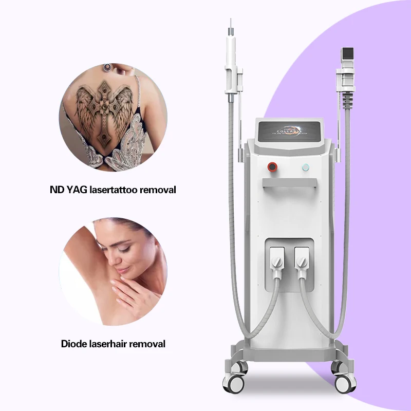 2 In 1 808 Diode Laser Hair Removal And 532 755 1064nm Nd Yad Picosecond Tattoo Remove Machine