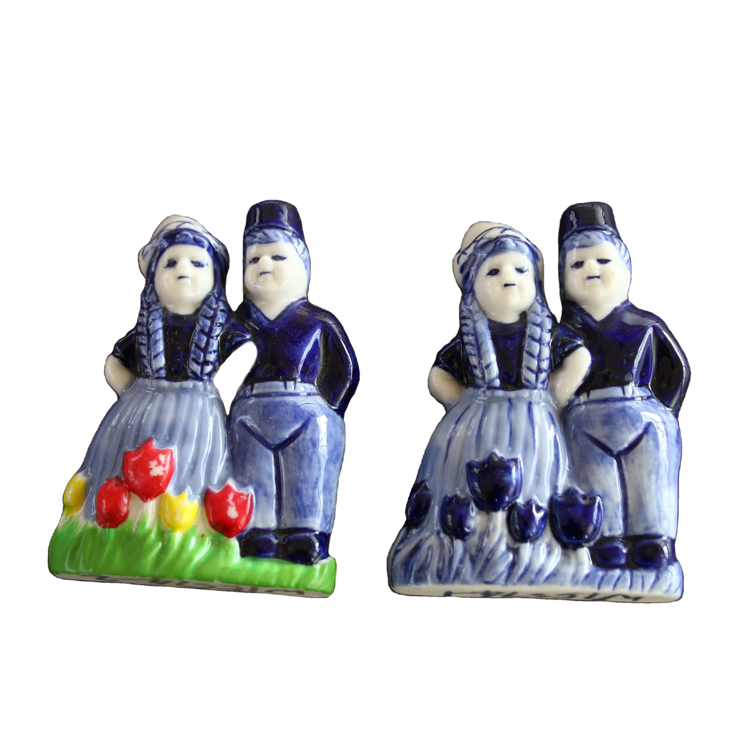Hot sales Delft blue handpainted ceramic stoneware mini teapot vase refrigerator fridge magnet