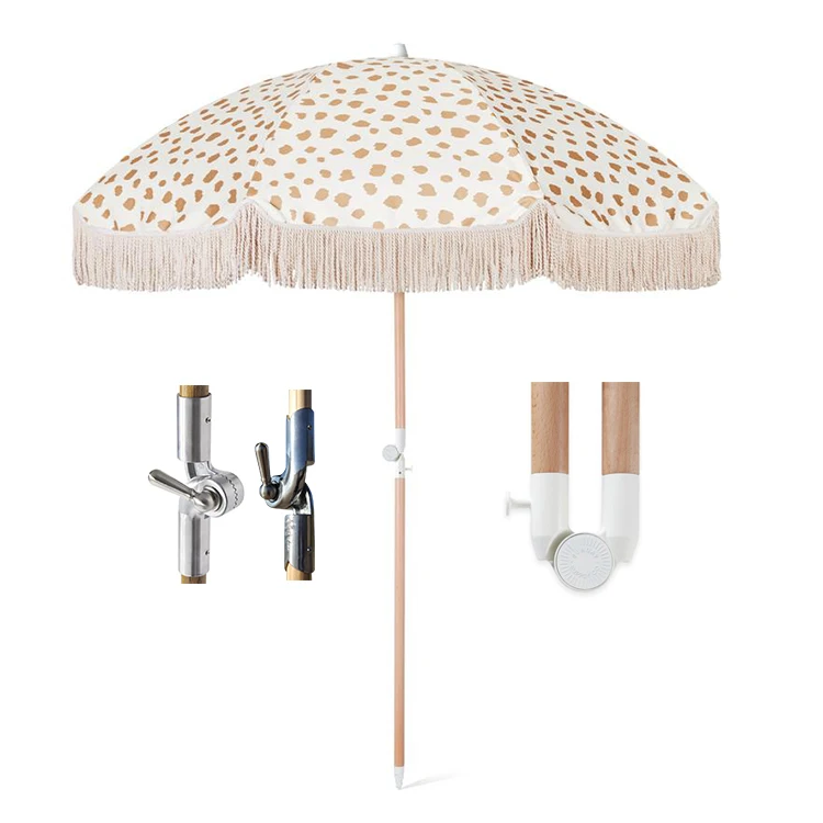 Заводской роскошный богемный зонтик от солнца винтажный пляжный зонтик с кисточками переработанный пляжный зонтик в стиле бохо