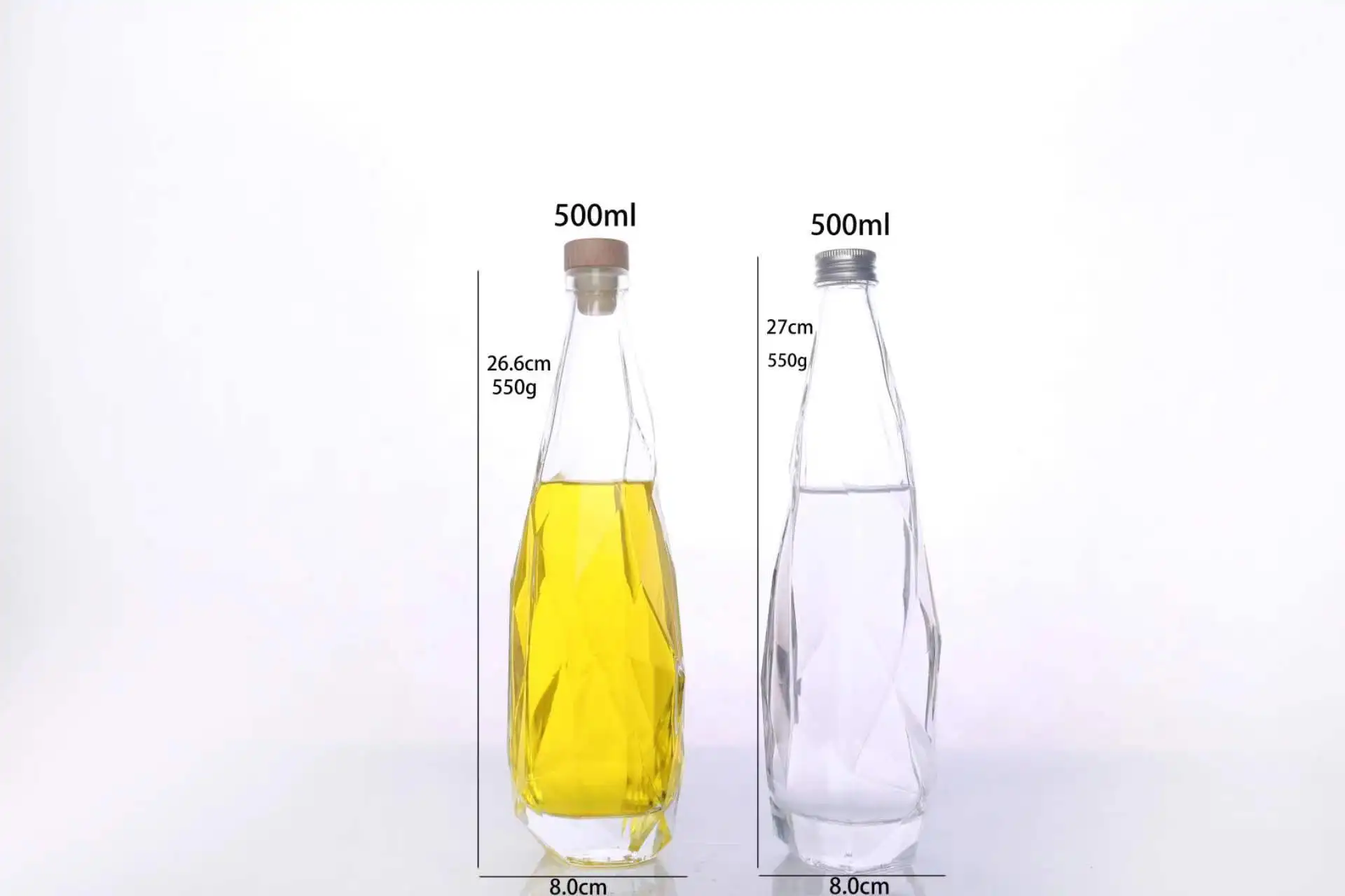 Хрустальная белая бутылка из кремниевого стекла 330 мл 500 фруктовый сок винный ликер алкогольный напиток минеральной воды алмазные стеклянные бутылки