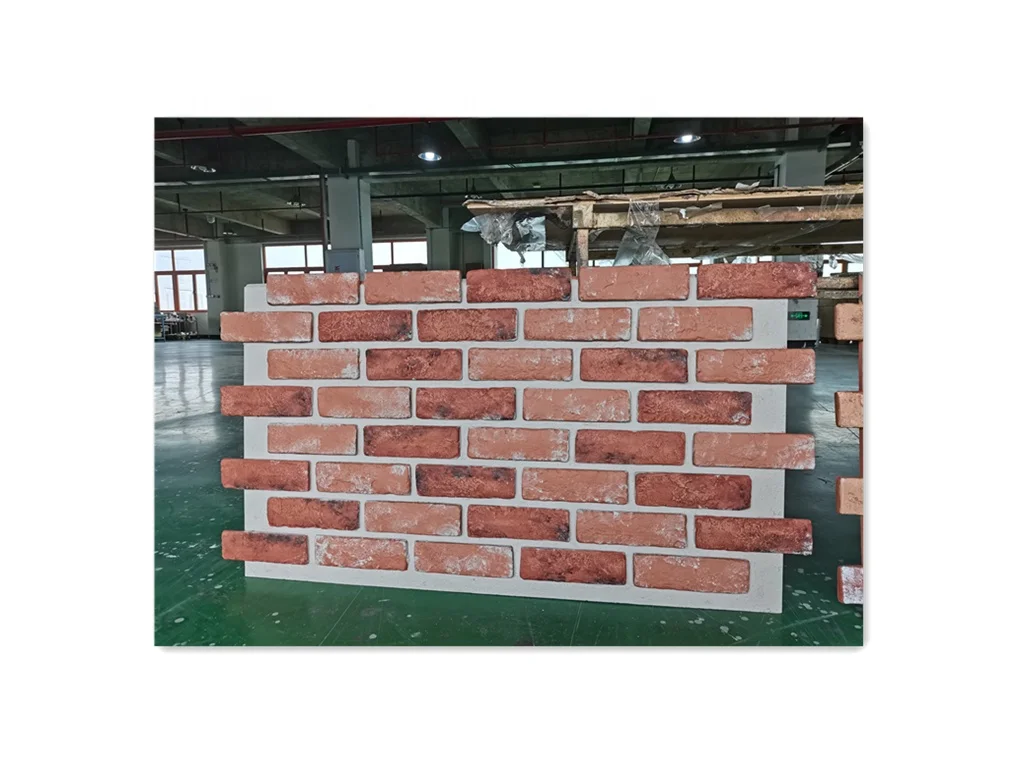 NEU House exterior facade brick thin clay cladding panel brick for decoration PU Stone Veneer Wall Panel