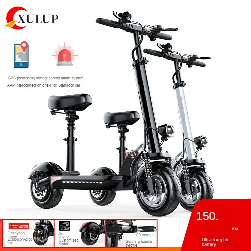 XULUP Q8 Factory OEM Roller Electrique FElectric Scooter With Suspension Motor Off Road Folding e Scooter Fast Adult 500W 48V