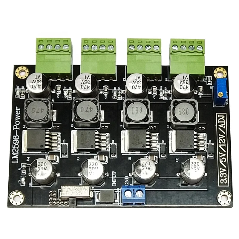 Преобразователь постоянного тока Taidacent LM2596 3 В/5 В/12 В/ADJ регулируемый выходной импульсный источник питания многоканальный