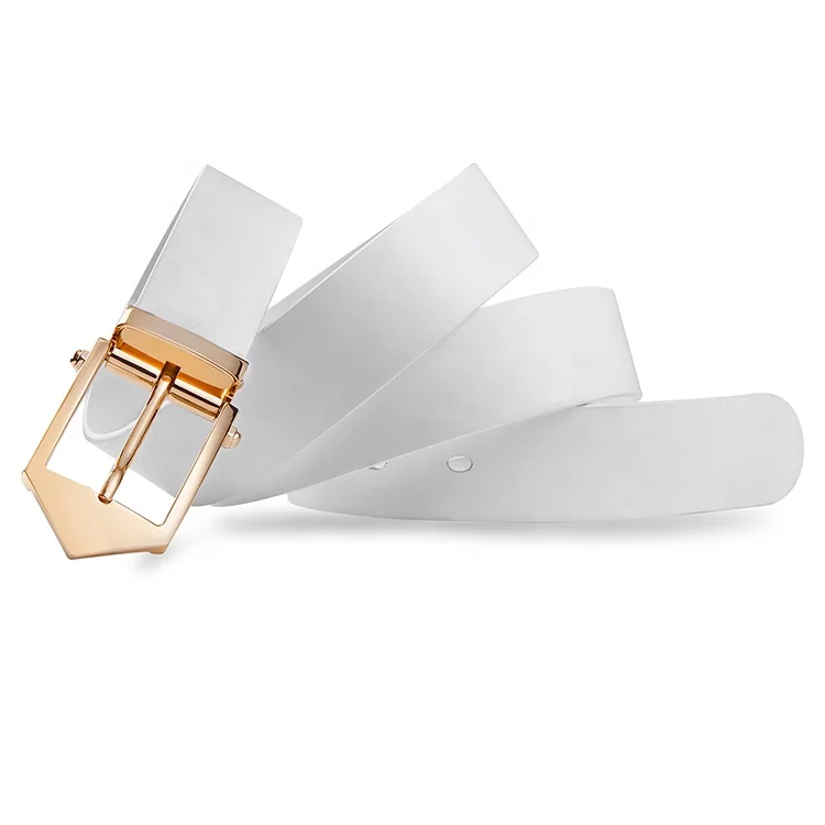 
Best Selling Trendy Western Style Belt Strong Solid White Branded Belts for Men 