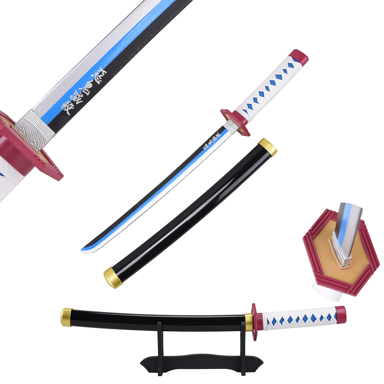 New Sales Mini Demon Slayer Tomioka Giyuu Bamboo Anime Sword toy swords Comes with sword stank