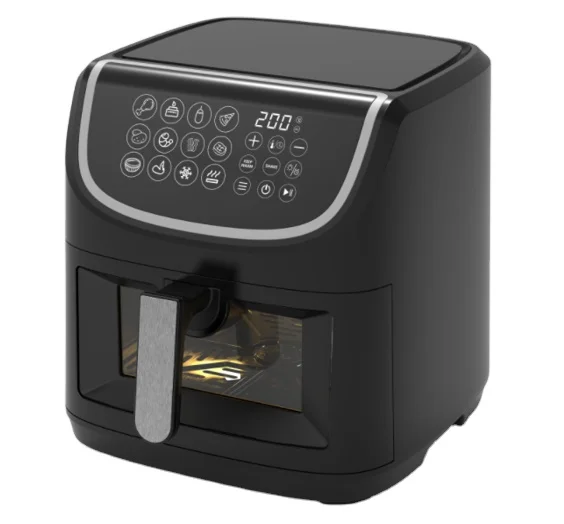 Hot-selling 1800W 8L Air Fryer Digital Control LED Display Transparent Window Automatic Shut-off with Ready Alert