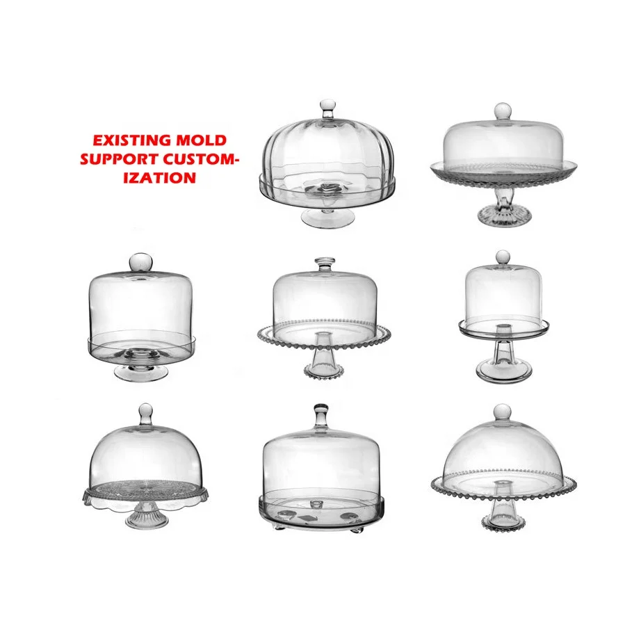 Handmade Glass cake stand with lid