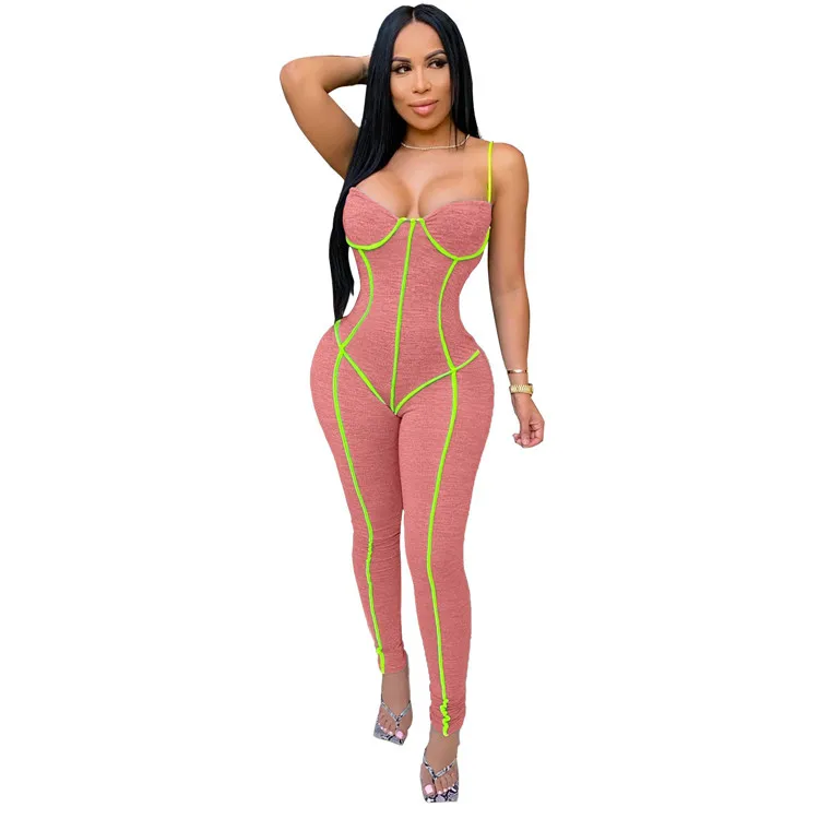 
Fall Women Clothing Jumpsuits And Rompers Ladies Biker Bodycon Reflective One Piece Ladies Sexy Jumpsuits Rompers Clubwear 