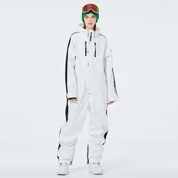 Yufan High Quality Skiing Suits Winter Bright Color Women One Piece Ski Suit With Hood