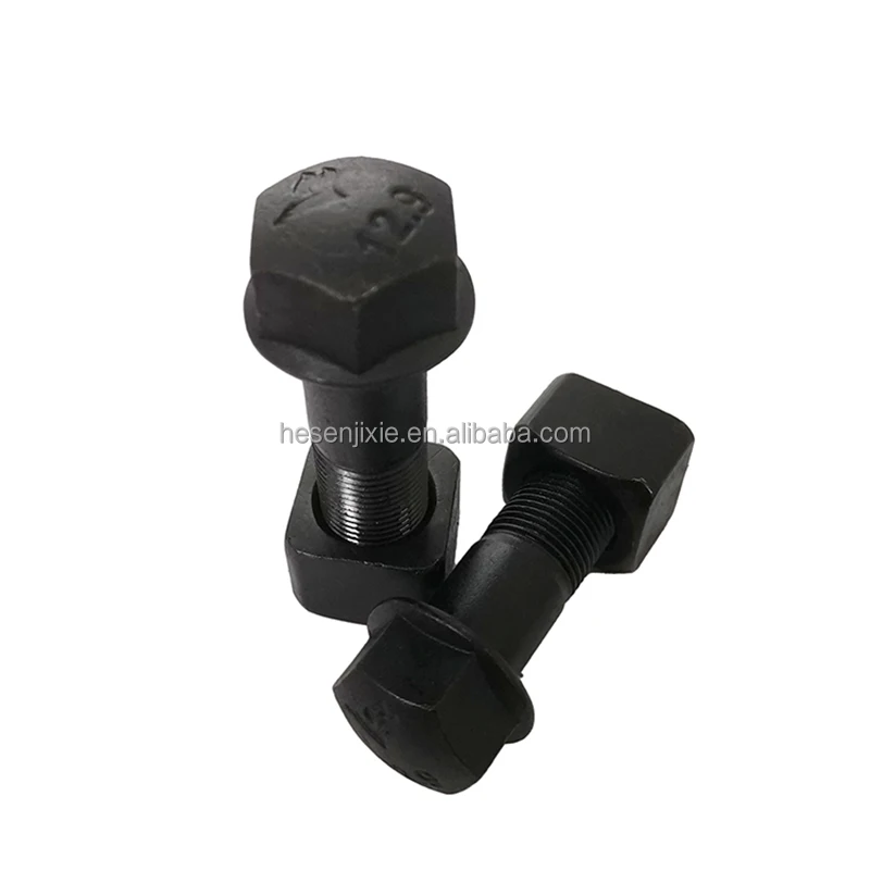 Excavator  Parts Track Bolt And Nut  M27*1.5*90mm Track Shoe Bolts