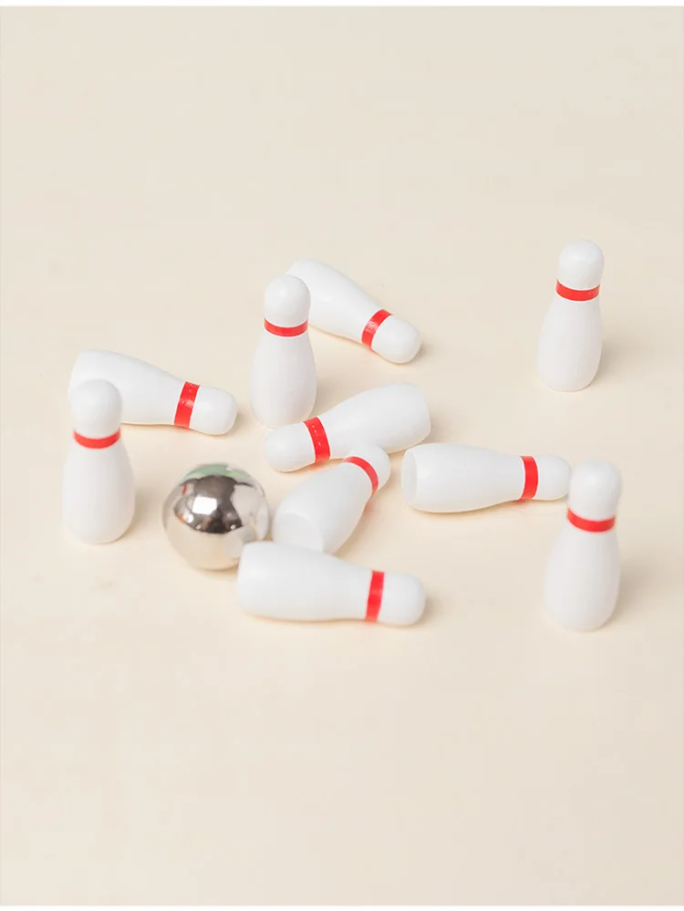 Hot Selling Funny Portable Mini Wooden Bowling Ball Game Toys New Released Kids Hands-on Skills Training Wooden Toys