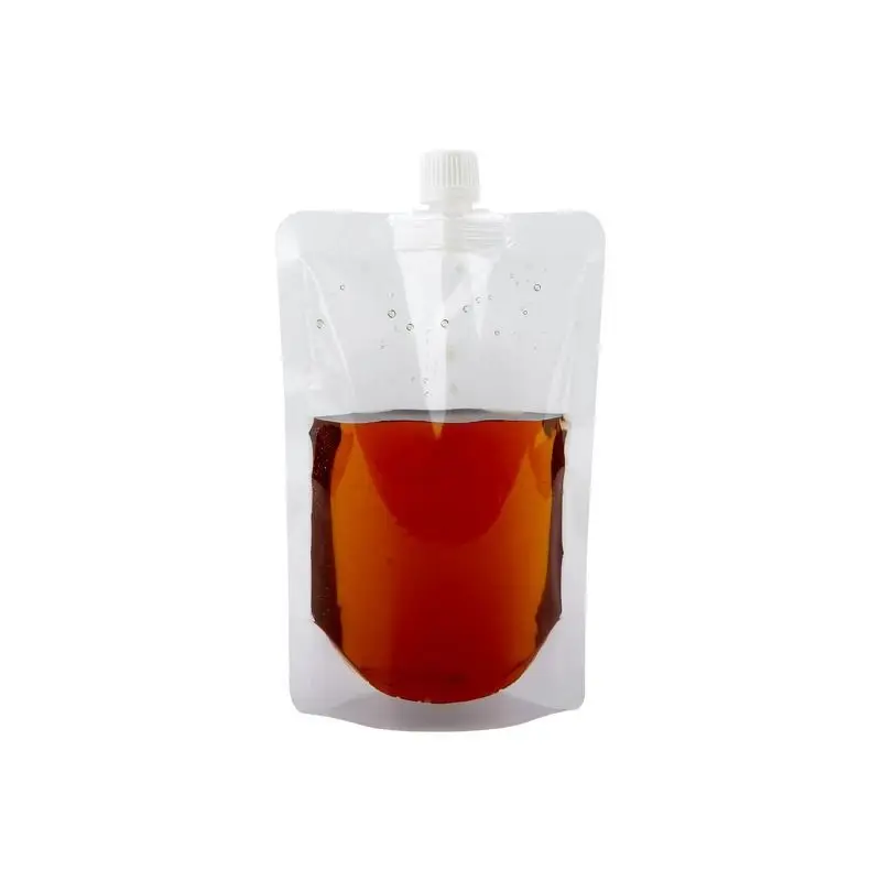 Beverage Universal Nozzle Transparent Stand-up Bag 500ml Disposable Bean Berry Sauce Medicine Bag