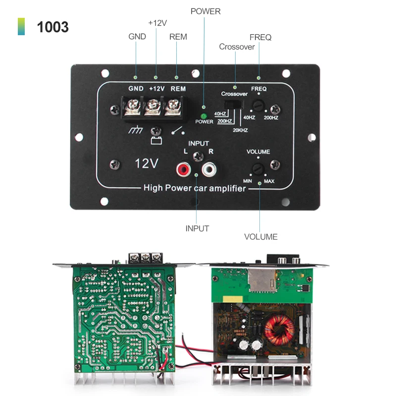OEM 12v/24V audio amplifier circuit board subwoofer amplifier board 200W