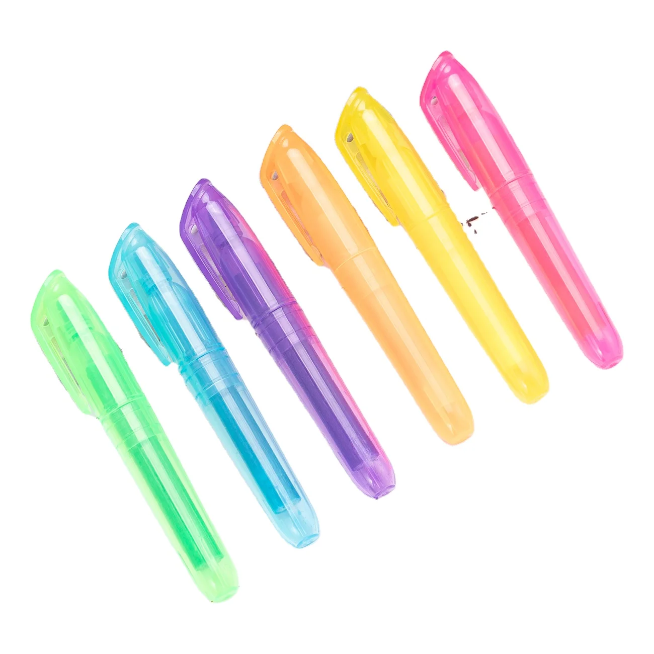 Plastic Highlighters Students use colored single-head highlighters to highlight and mark the graffiti ledger marker