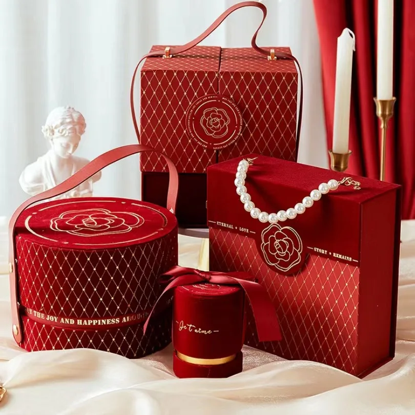 Becan Wholesale Hand-Held Wedding Candy Box Pearl Ornament Creative Gift Package Exquisite Food  Packaging Box