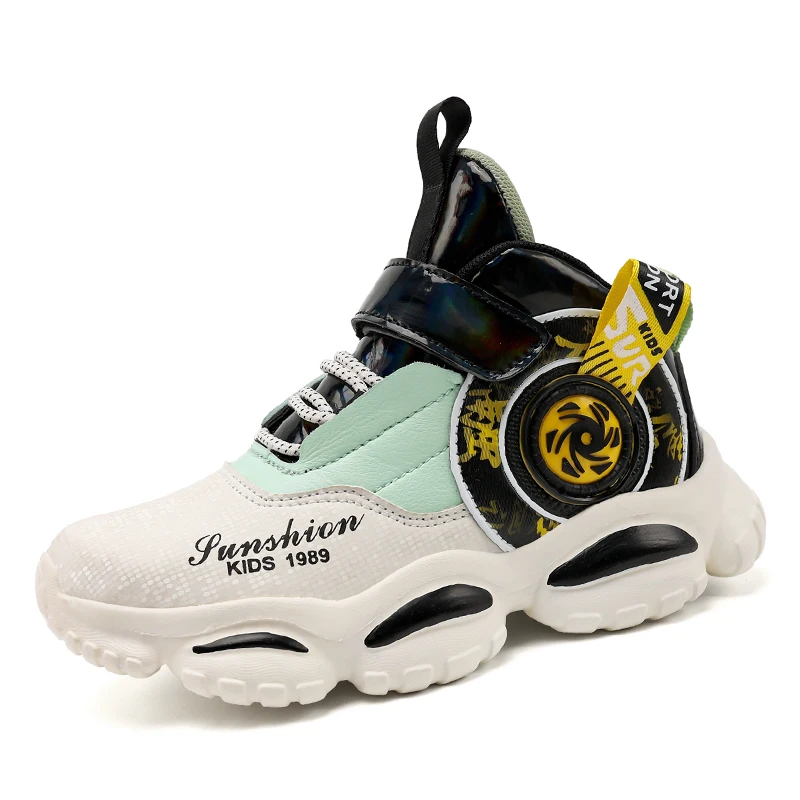 Hot Sale Child Fashion Light Green Kid Casual And Athletic Shoes Sneaker Child From China Basketball Shoes for Kids Boys