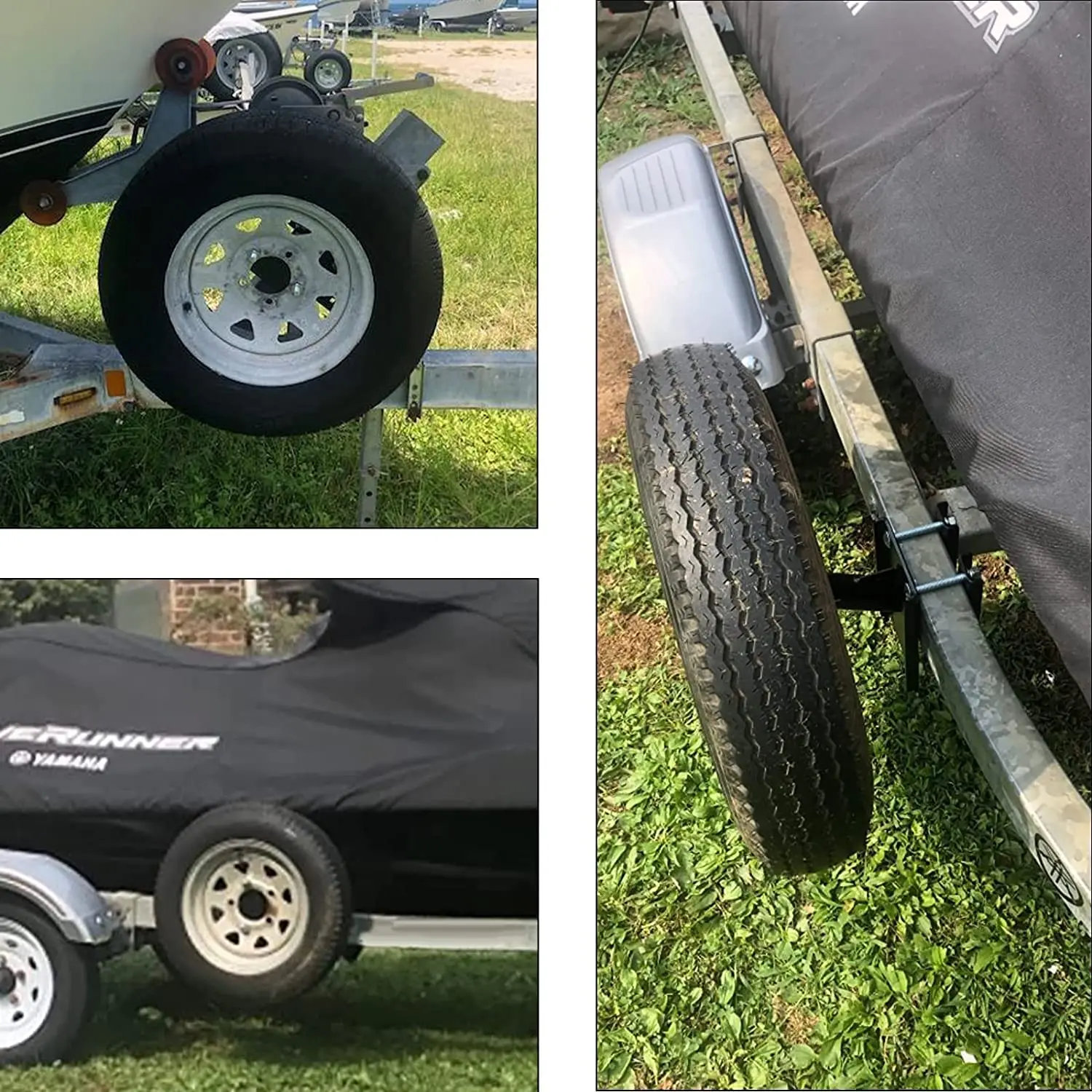 Fits Most 4 & 5 & 6 Lugs Wheels Spare Tire Carrier Powder Coat Steel Upgraded Trailer Spare Tire Mount