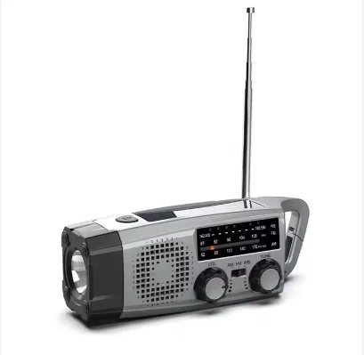 GOLDMORE1 AM/FM портативное радиооборудование Солнечный Аварийный будильник радио источник питания солнечный фонарик для всей семьи динамо-радио