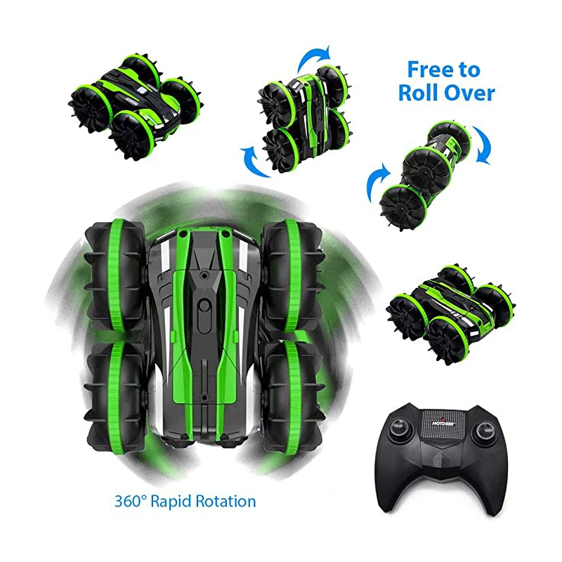 Flip Rotate Car Toys 4wd 360 2.4g Mini Amphibious Vehicle Double-sided Stunt Rc Car Waterproof Remote Control toy car for kids