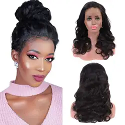 Kinky Straight Wig 180% Density Black Yaki Lace Front Wig For Women With Baby Hair