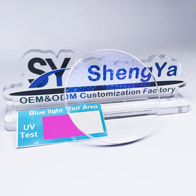 1.56 UV420 blue cut lens blue block hmc optical lenses anti blue light blue coating ophthalmic plastic lens