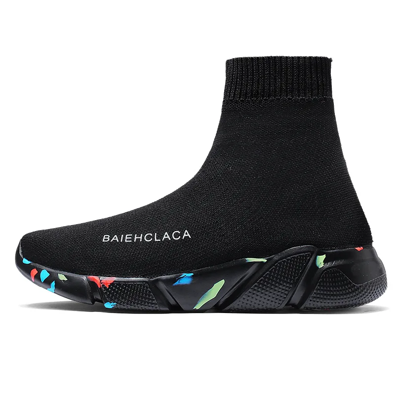 
Sock Shoes Chunky Sneakers Woven High-Top Fashion lover women Boots Chunky Sneakers Platform man boys couples size 35-47 
