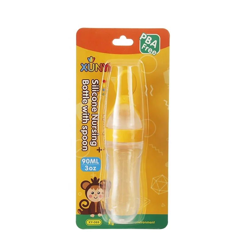 90ml  Silica Gel PP Spoon  Rice  Bottle Baby Infant  Food Feeding Bottle
