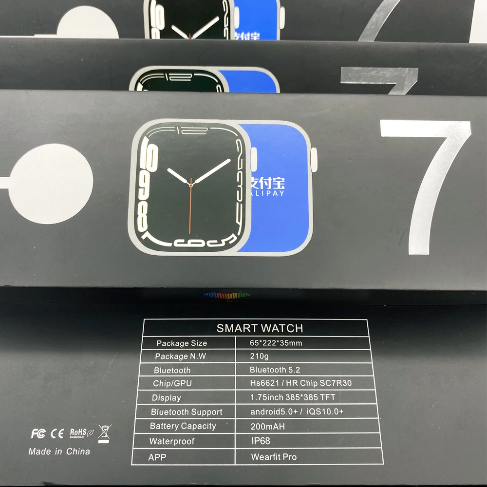 2022 N78 Smart Watch Wrist N78 wholesale Waterproof grade IP68  WearFit pro 1.75inch