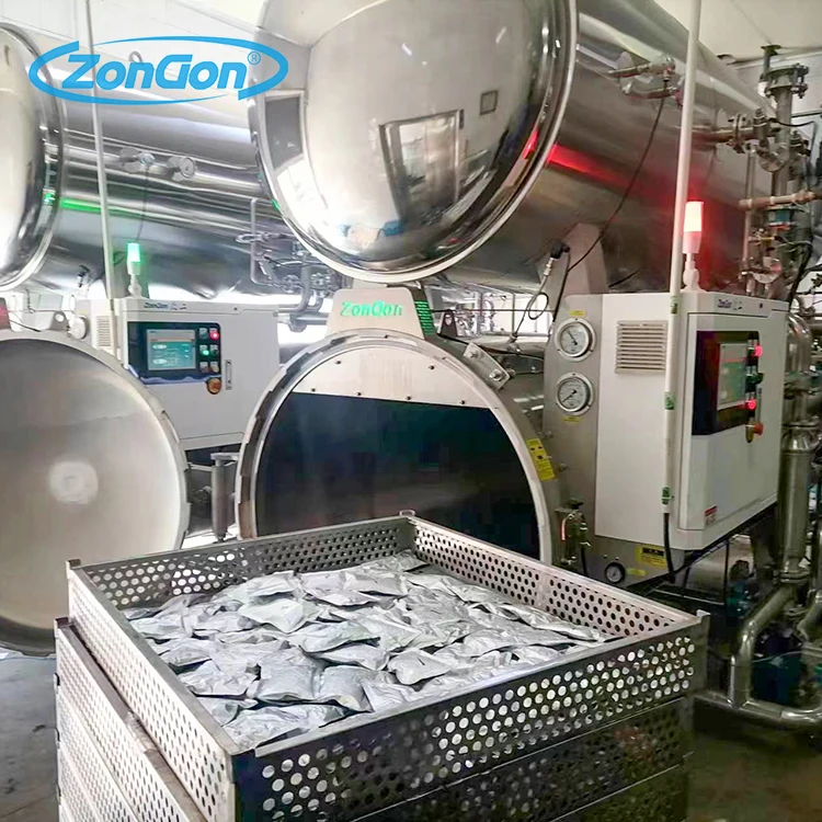 Wet Pet food sterilizer 121 high temperature retort autoclave machine