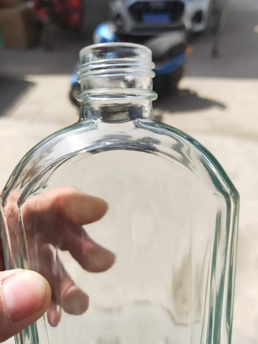 350ml 12oz empty flat glass bottles flask hip bottles customized logo print coffee juice milk glass bottles empty