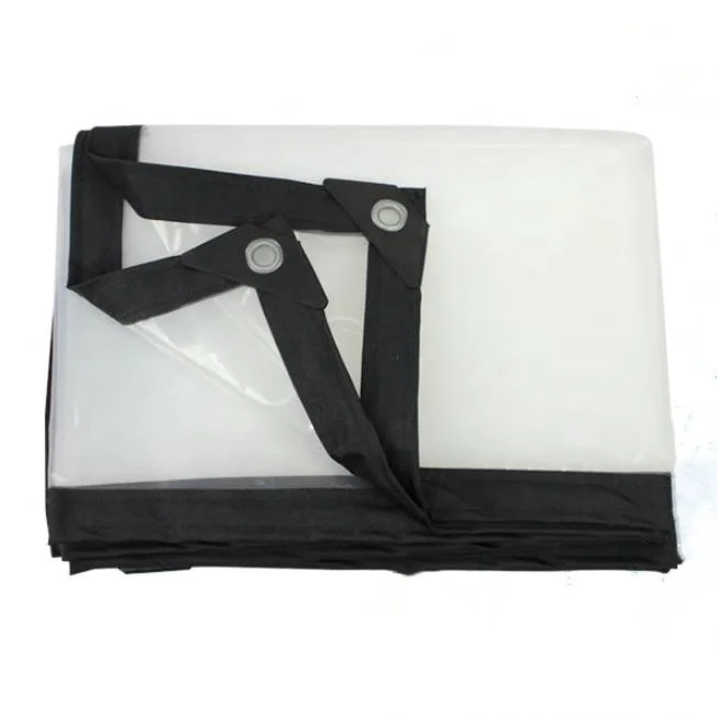 Garden Rainproof Clear Poly Tarp Plant Cover Insulation Shed Cloth with Grommets Transparent  Waterproof Tarpaulin