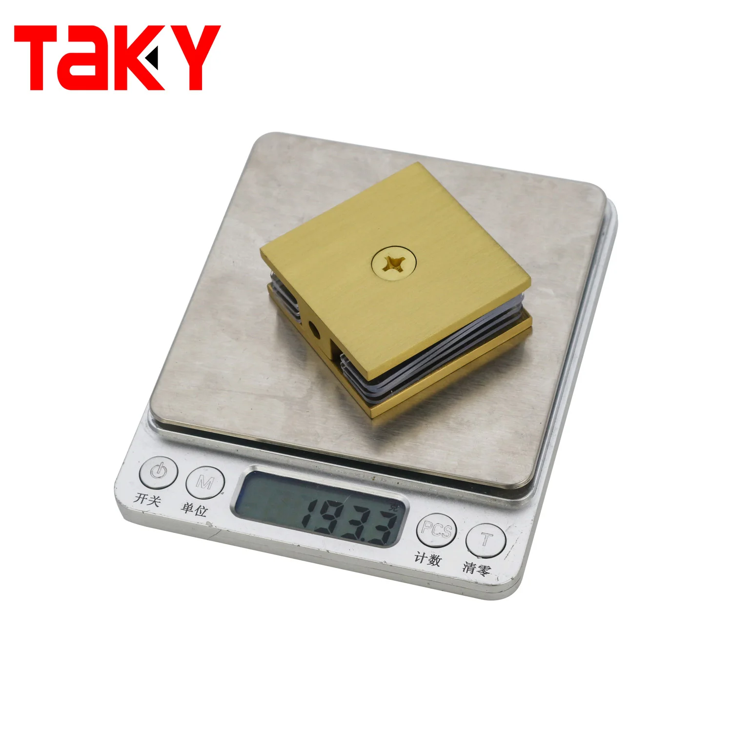 Stainless steel glass door round gold glass clamp bracket holder for shower