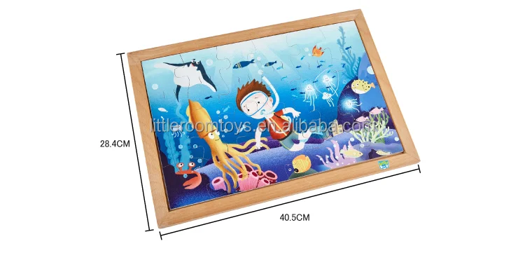 27 Pieces Customized Design Photo Wooden Cube Puzzle Educational Toys   Jigsaw