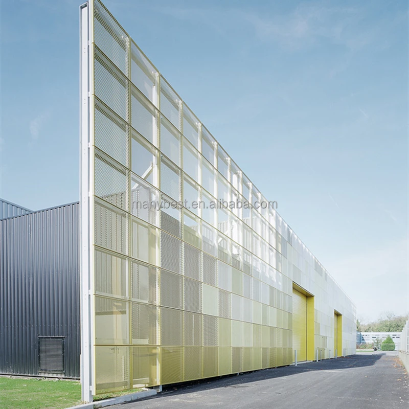 American style exterior facade perforated aluminum plates for exterior facades