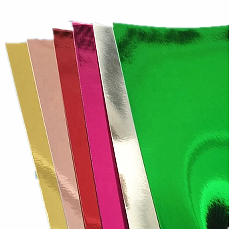 250gsm A4 size Gold Bright Face Metal foil Mirror Card Premium Card Sparkling Craft Flash Card