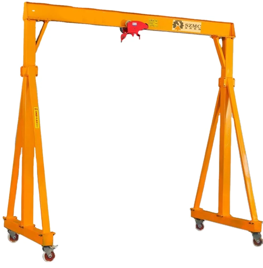 Portable Movable Wheel 1 Ton 3 Ton Portable Small Gantry Crane