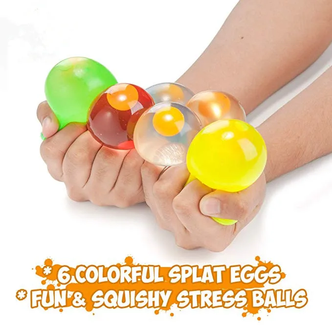Colorful Eggs Splat and Stick Ball Squishy Toys