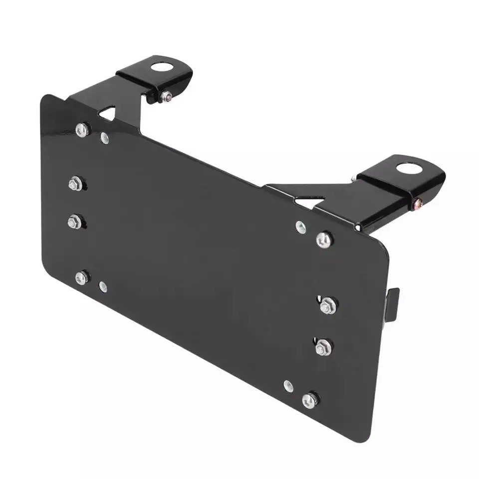 Комплект монтажных кронштейнов для номерного знака на заказ универсальный черный стальной держатель