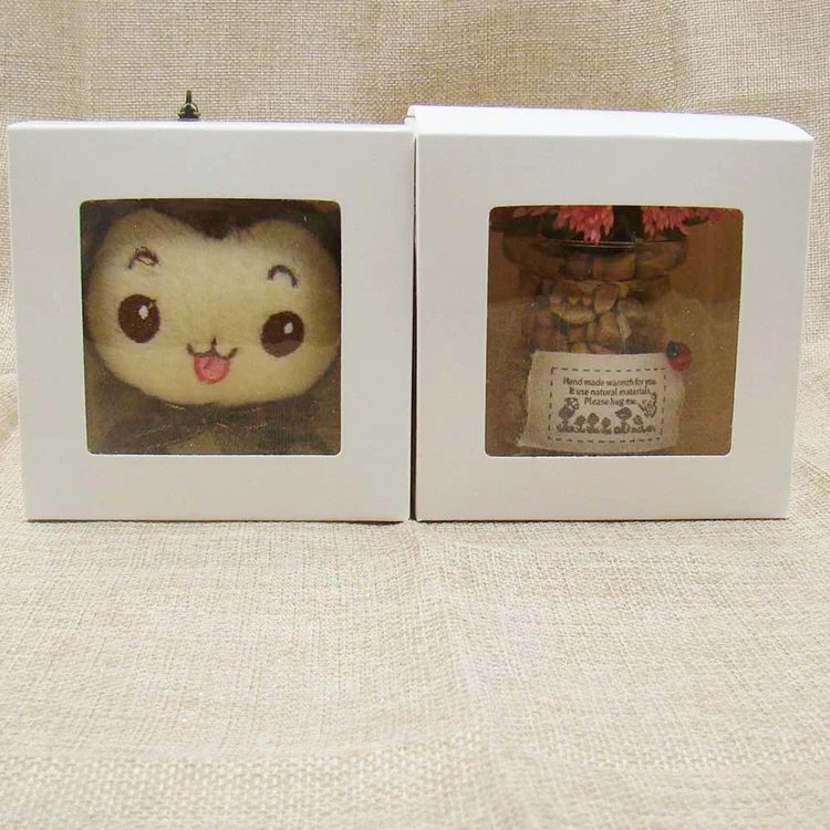 Customized craft paper box with clear window nice toy gift packaging box direct factory