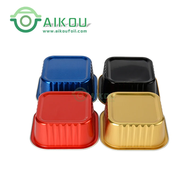 5oz gold and black mini disposable baking cups square Baking Cups For Party cupcake baking