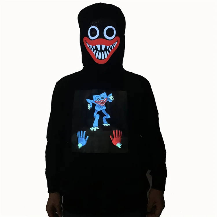 Party Rave Supply Washable Light Up Flashing light up EL Equalizer Sound Active Led T Shirts