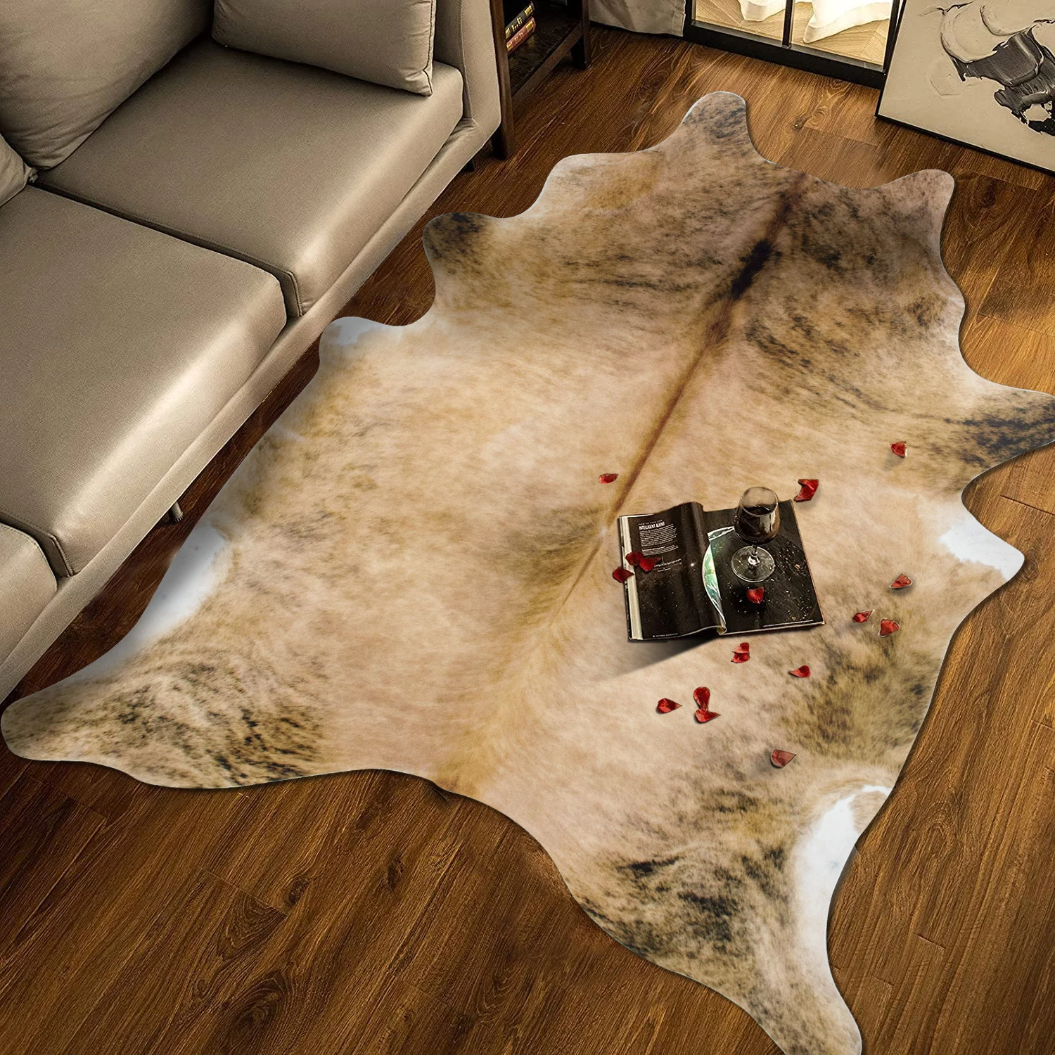 China Wholesale Area Carpets Faux Cow skin rug Cowhide rug For Decoration Rugs Alfombra