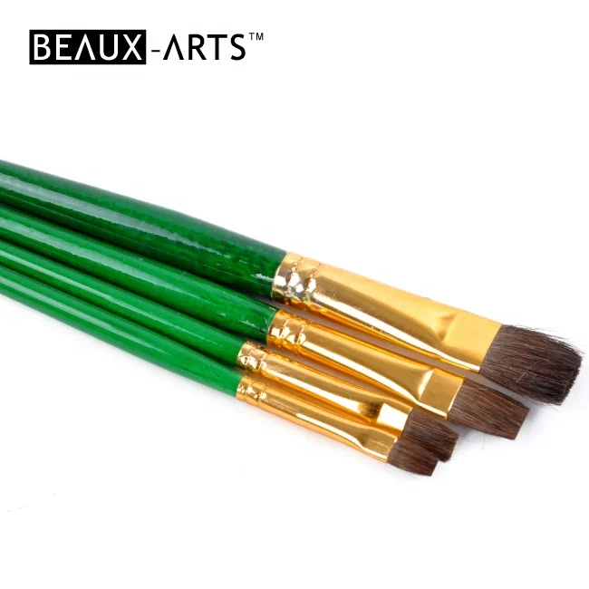 Acrylic Artist Paint Brush Set by  Pony Hair Brush With Short Handle Art Brush Value Pack