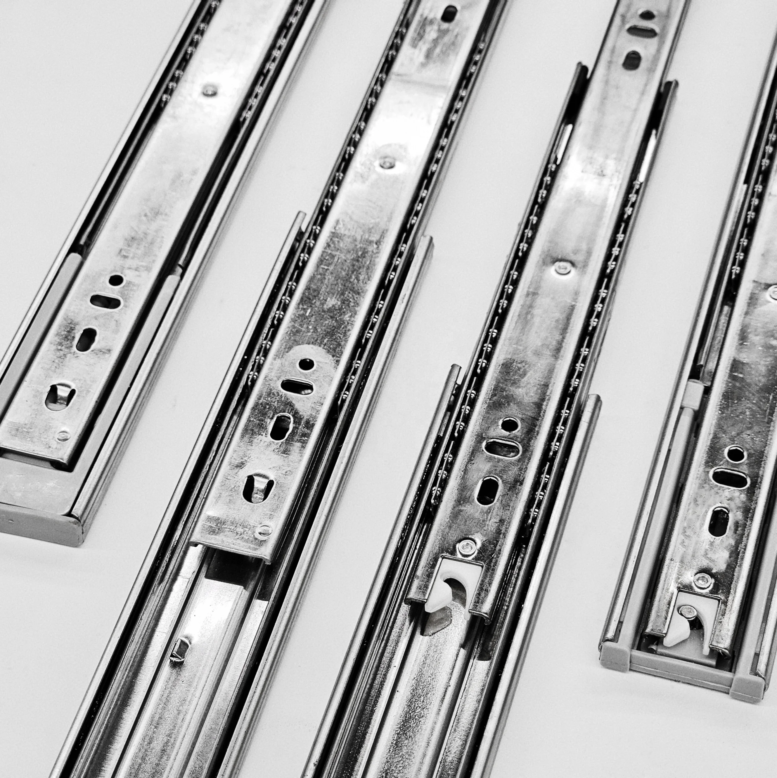 45mm Width Full Extension Soft Close Drawer Slide Soft Closure Side Mount Runners Telescopic Channels Jieyang Supplier OEM